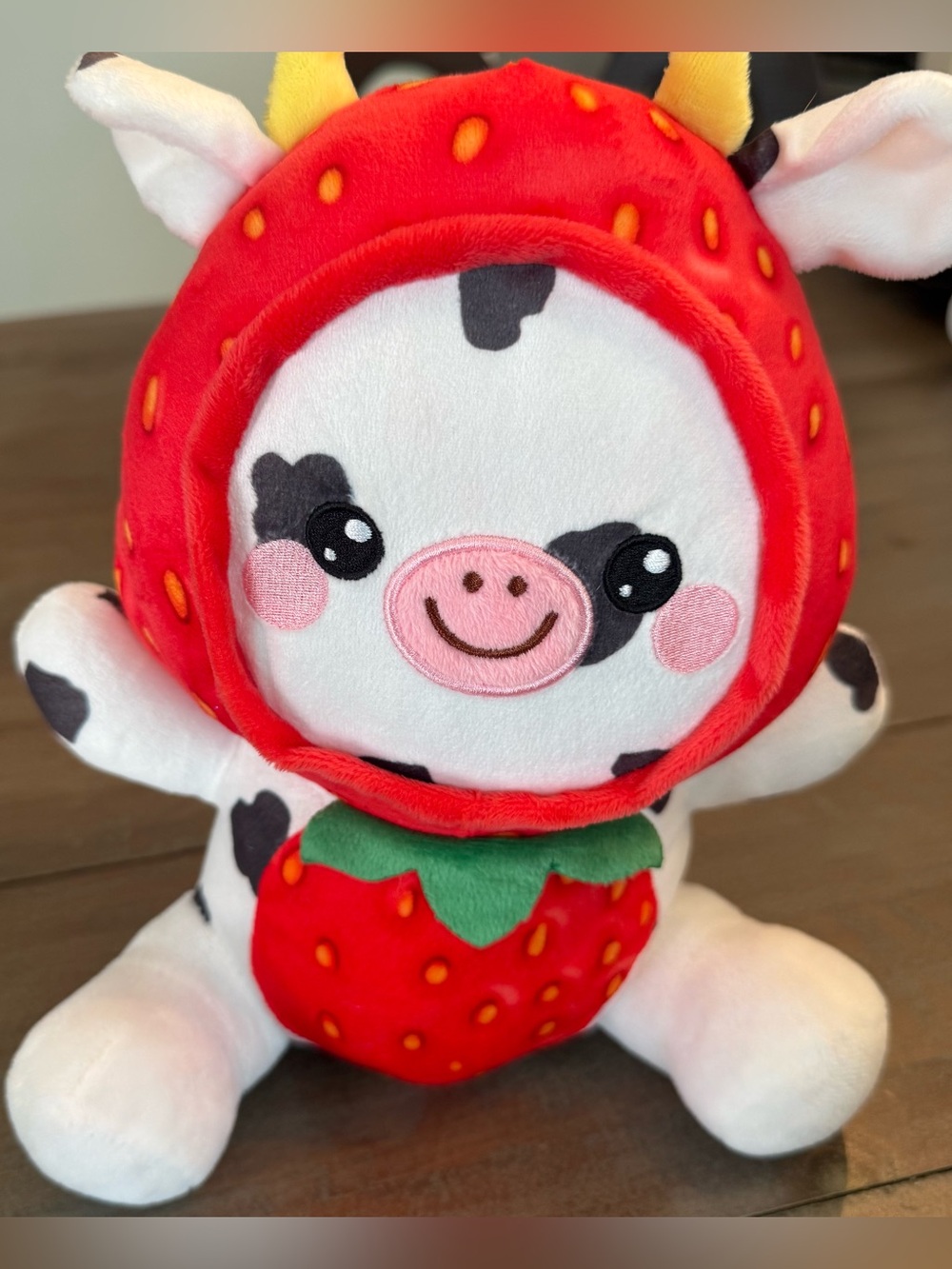 INC International Concepts Red & White Strawberry Cow Plush